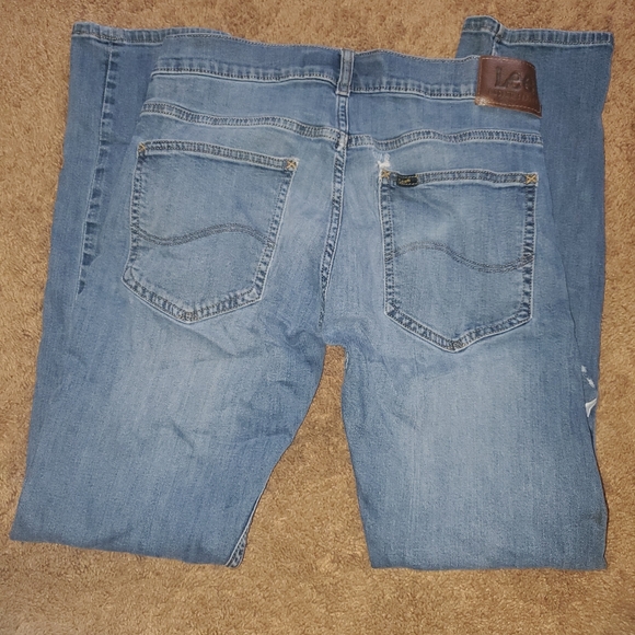 Mens Lee Slim Fit Tappered Lags Jeans - Picture 4 of 6